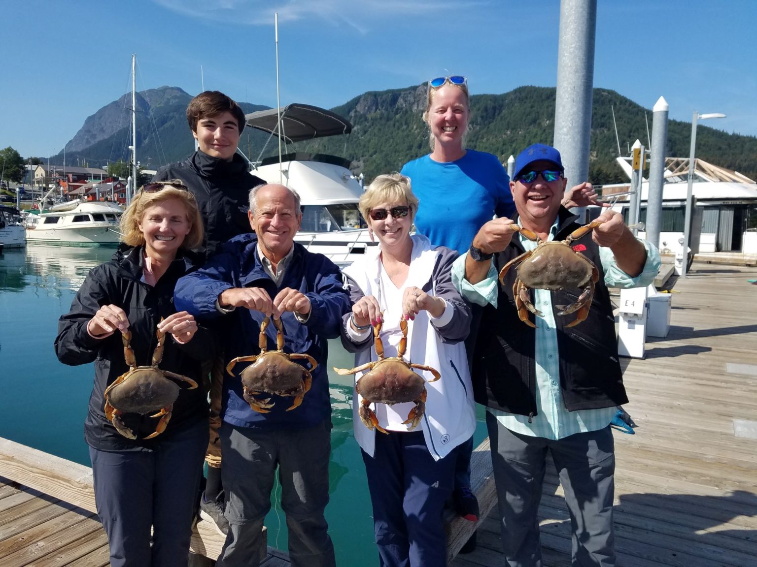 Family with crab